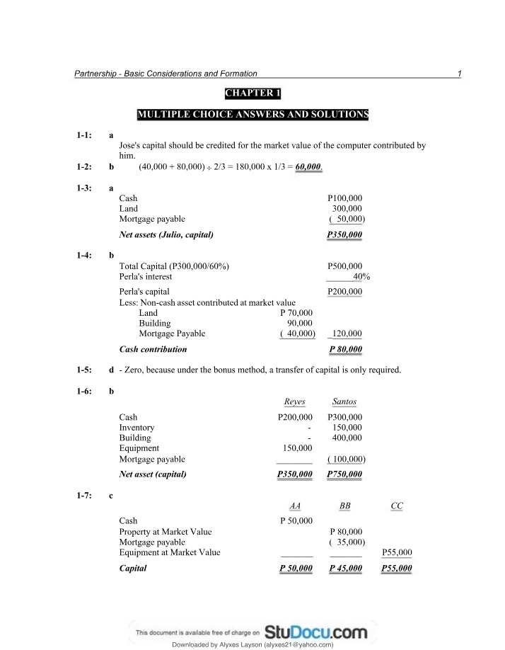 Solution Manual - Advanced Accounting by Guerrero and Peralta
