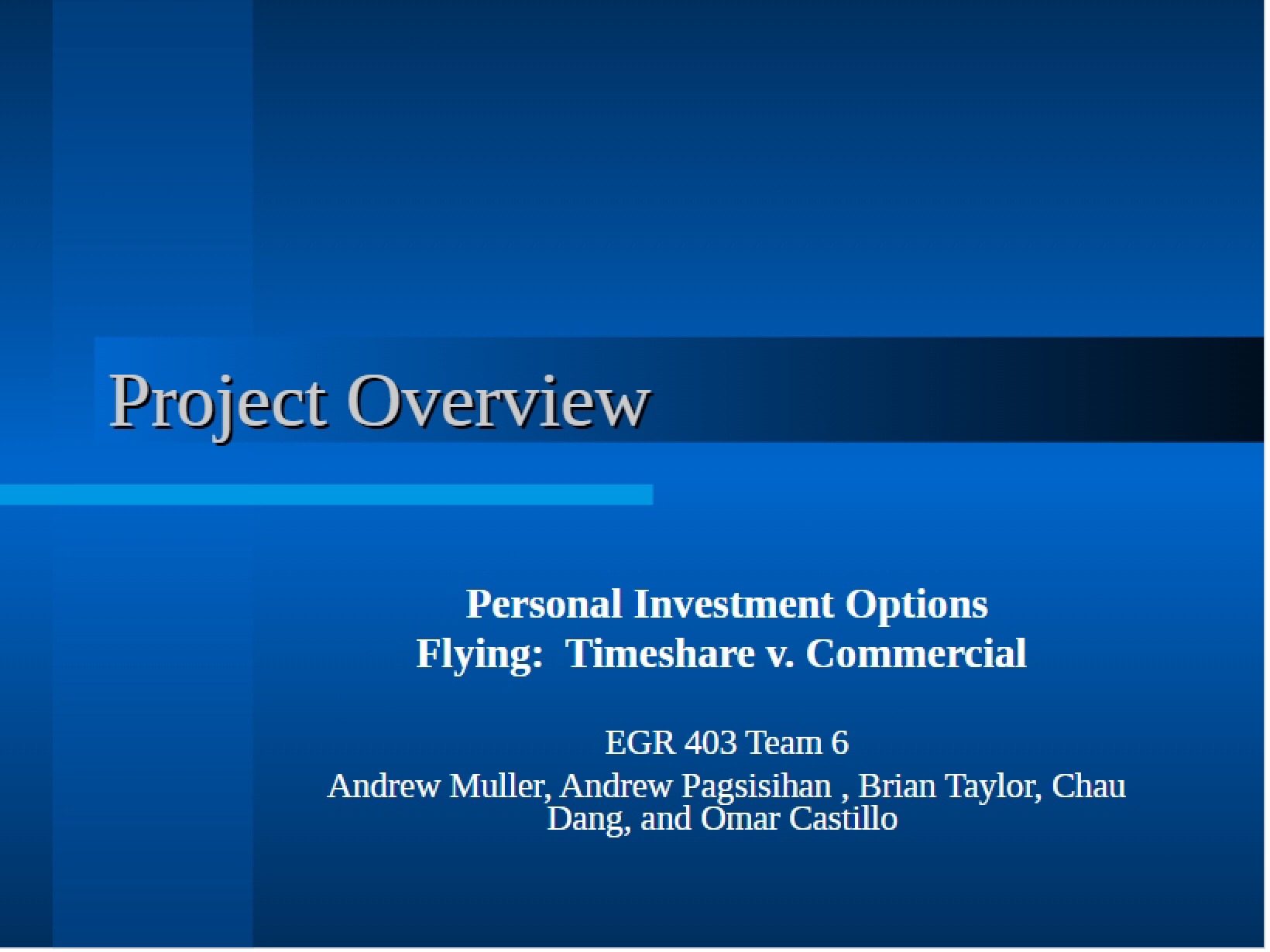 Overview of Project