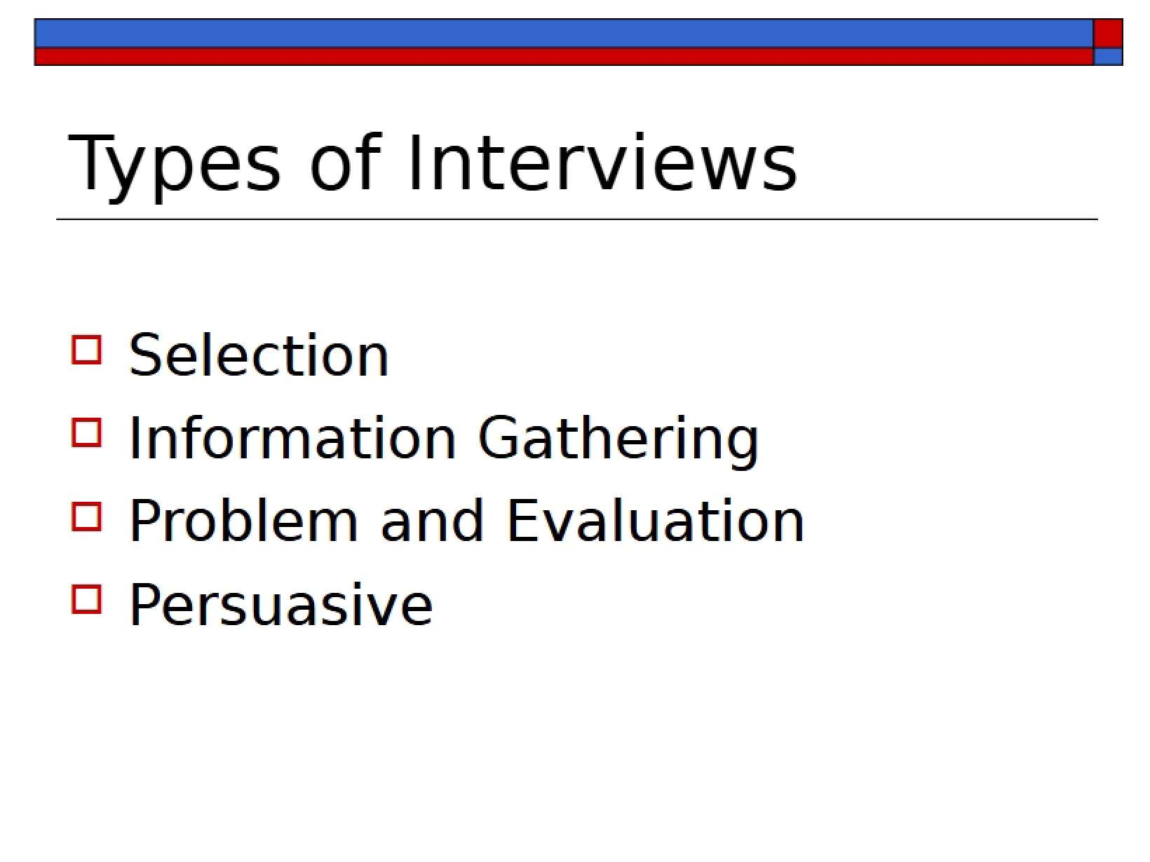 Interview Types