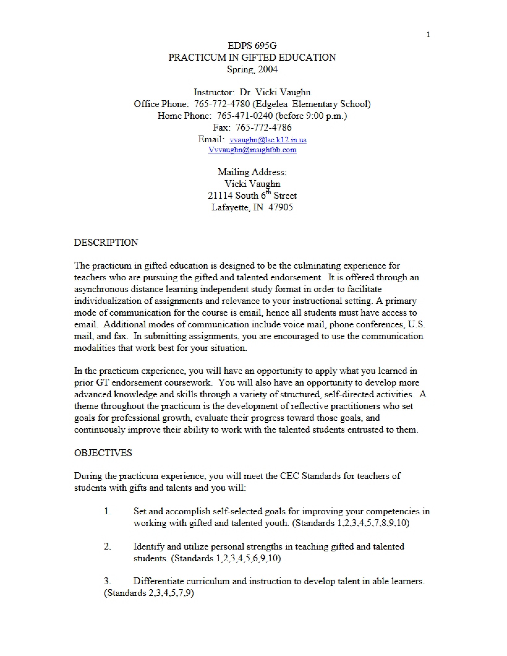Syllabus - 9 Pages