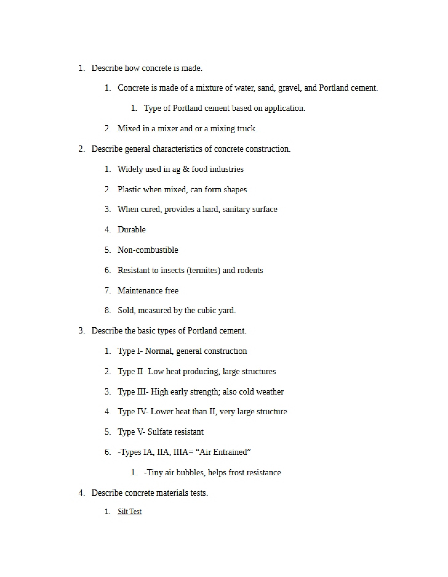 Sheet for Test 2 Review