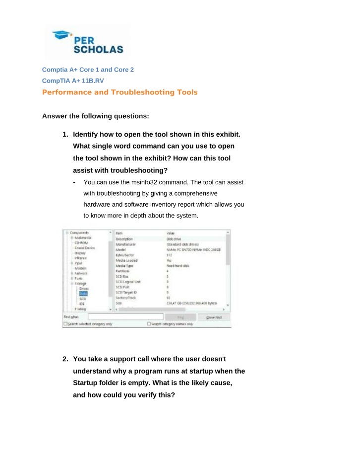 Troubleshooting and Performance Tools