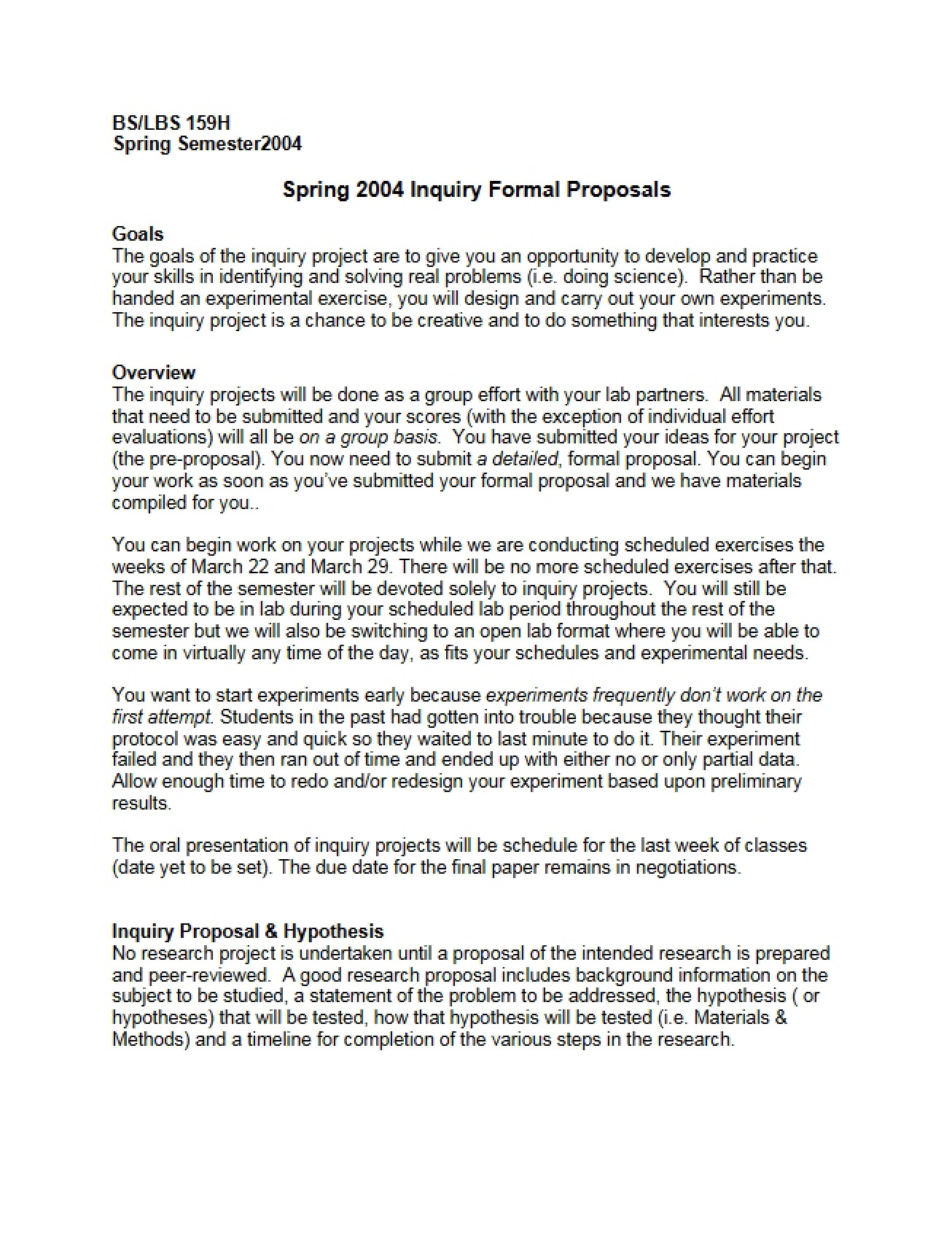 Formal Proposals for Inquiry