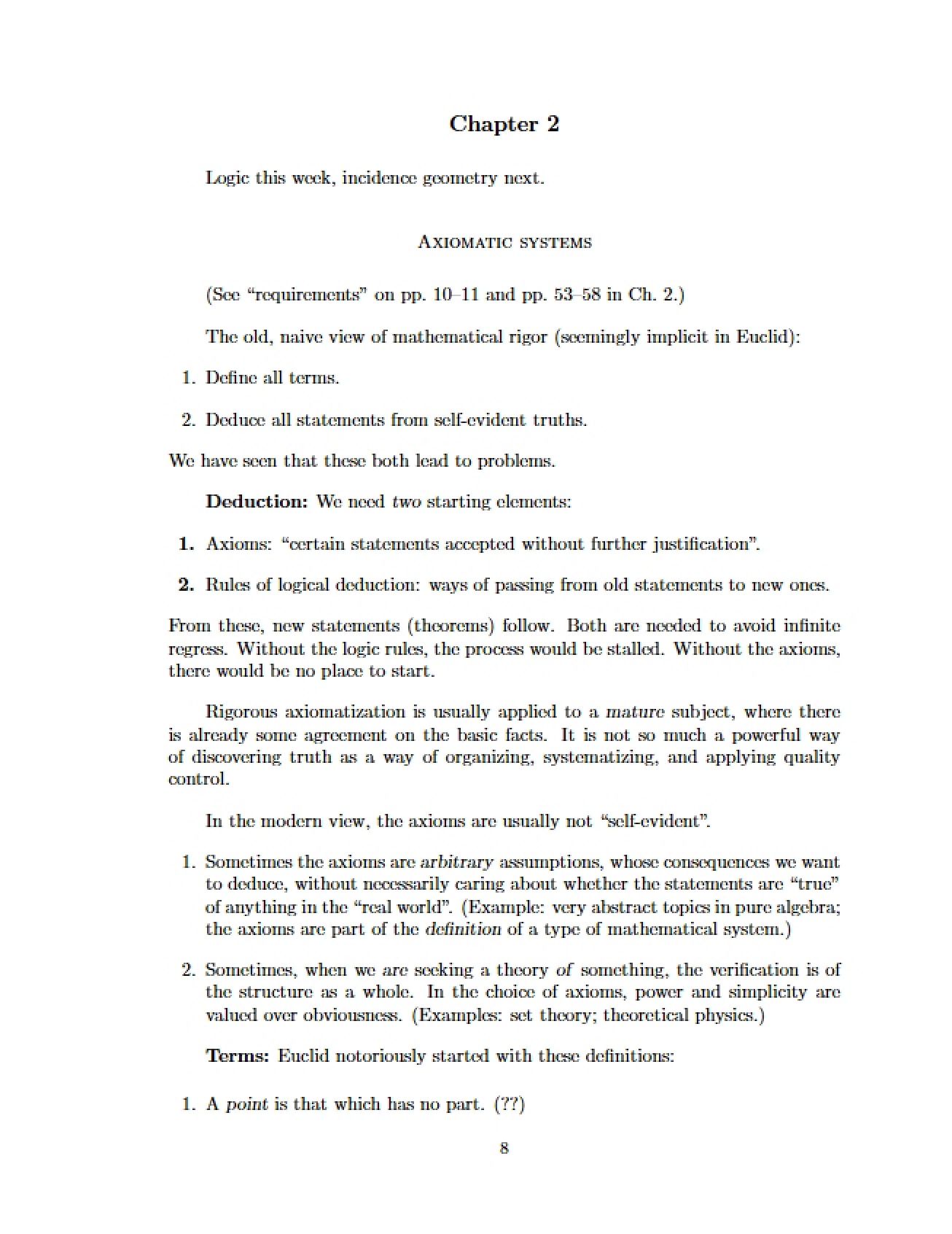 Chapter Two Notes