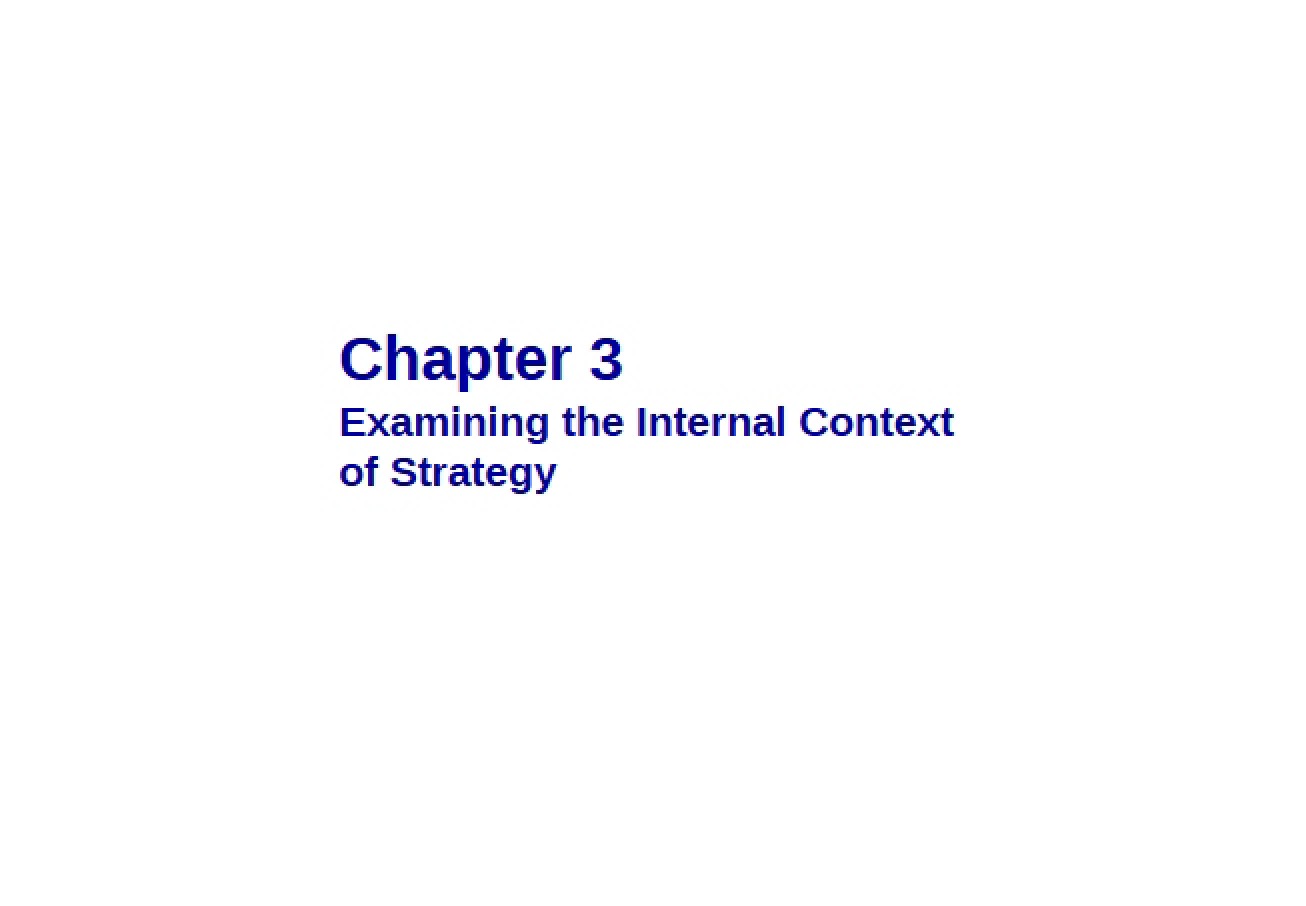 Strategy Internal Context Examination