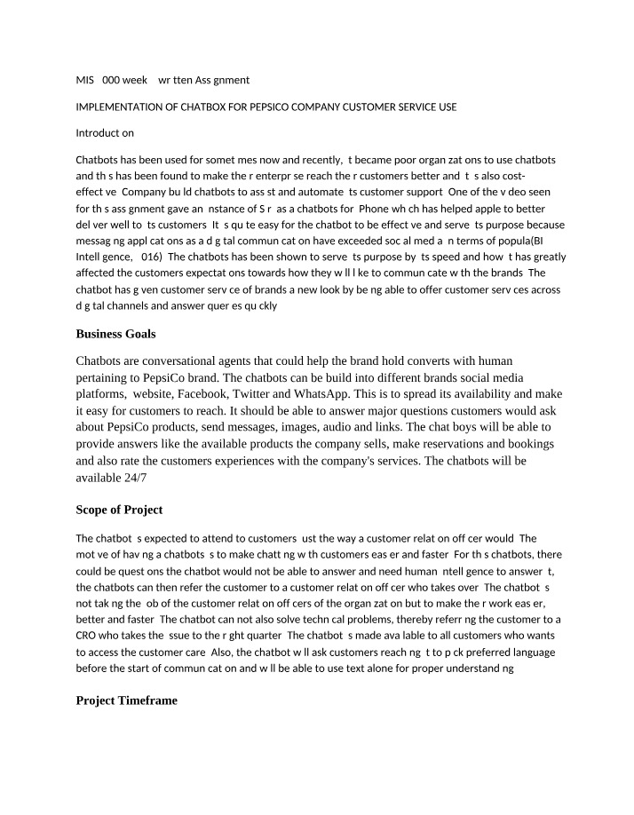 Enhancing Customer Service - Chatbot Implementation