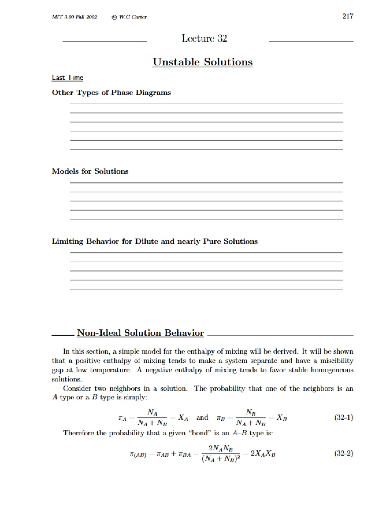 Solutions that are Unstable