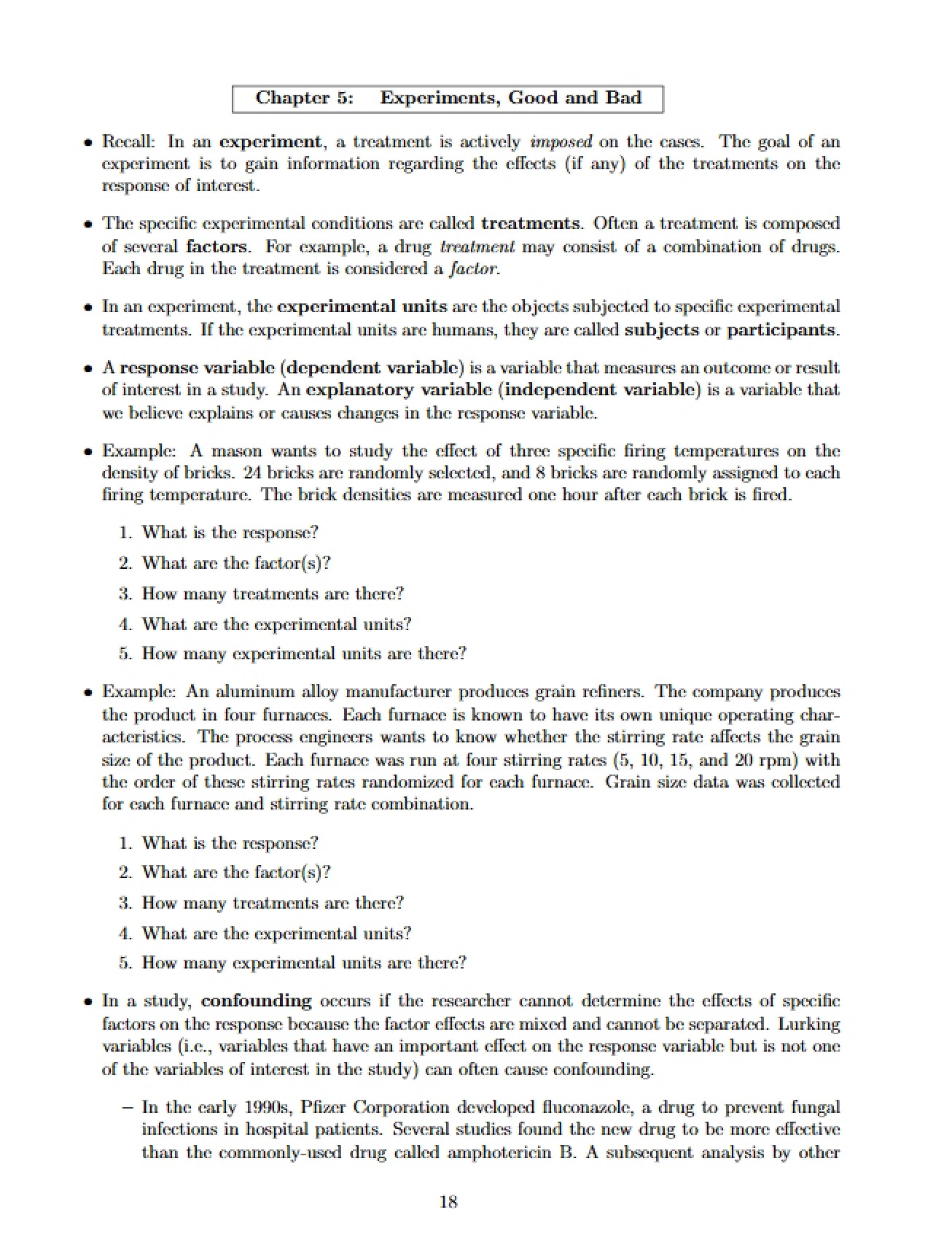 Experiments Good and Bad Chapter 5