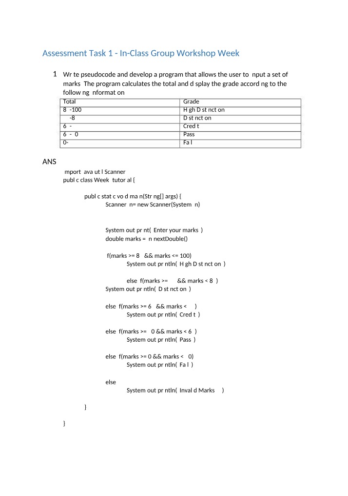 Grade Calculation and Month Name Display Program