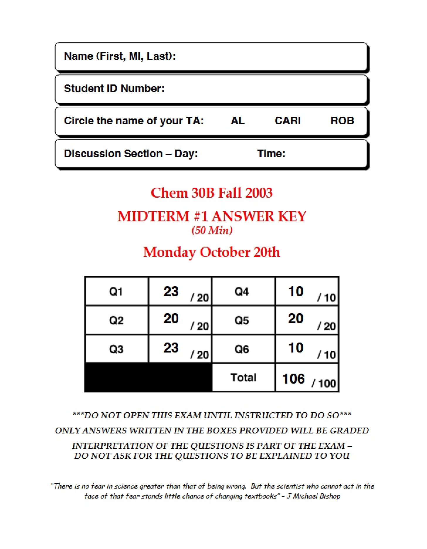 Midterm for 30B