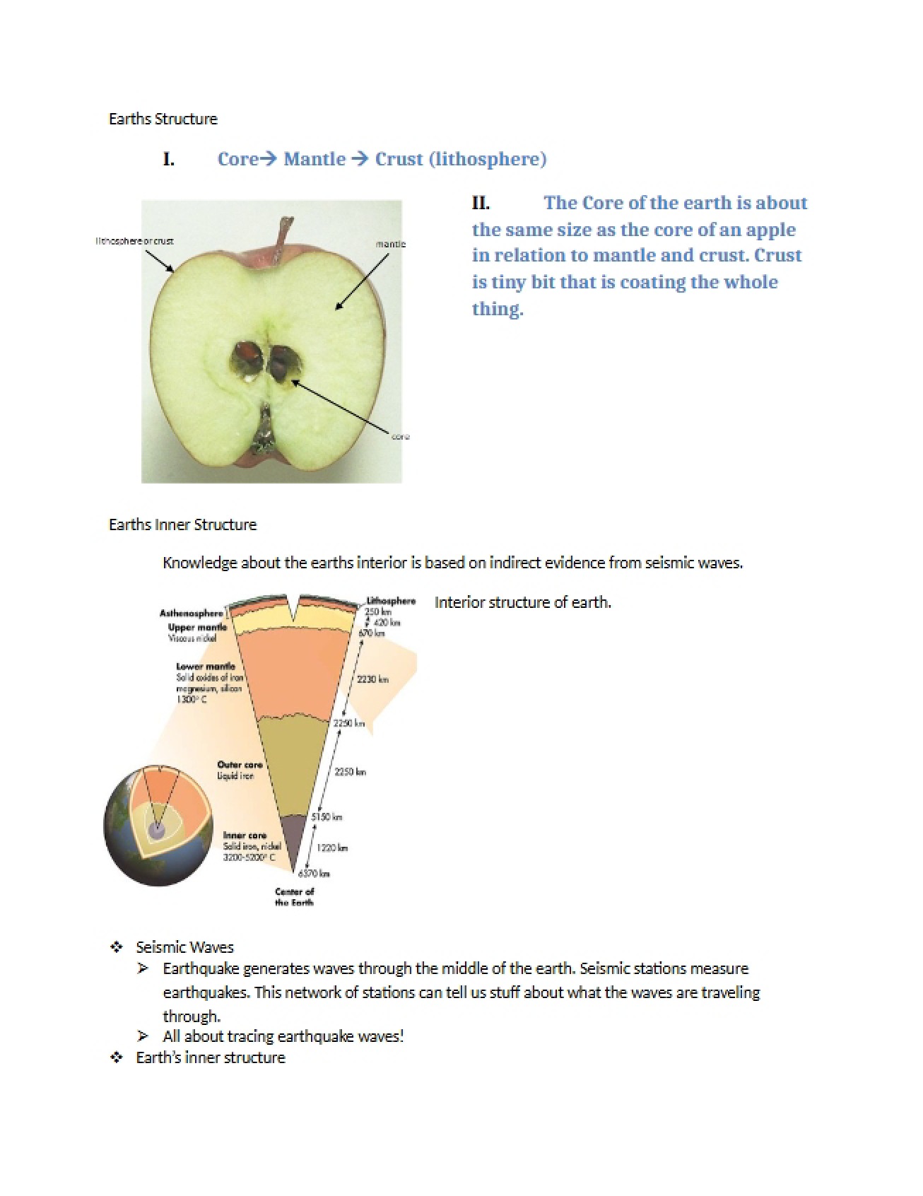 First Set of Notes for an Introduction to Physical Geography Course