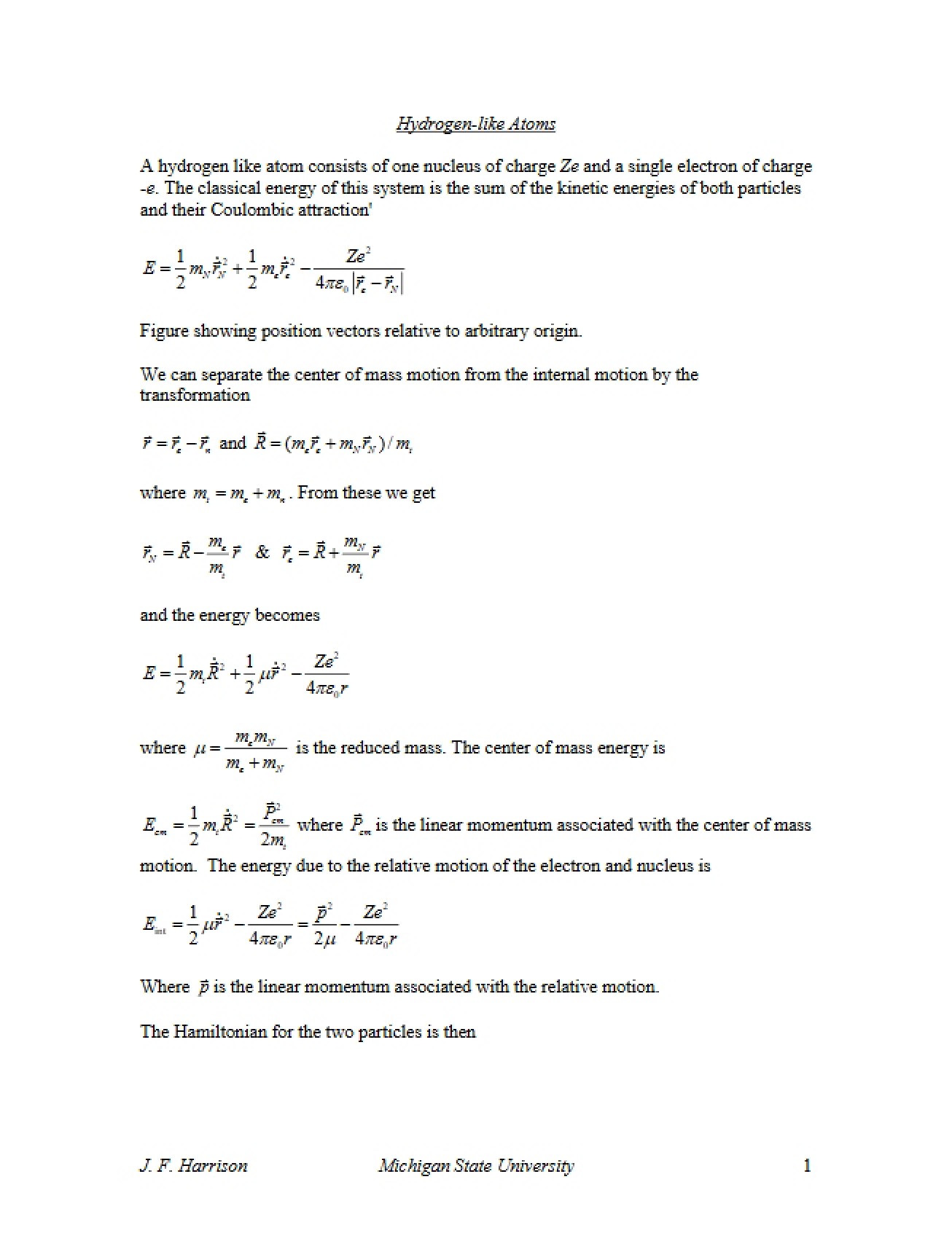 Atom Hydrogen