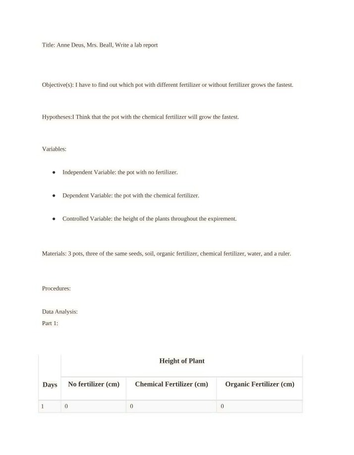 Lab Report Assignment