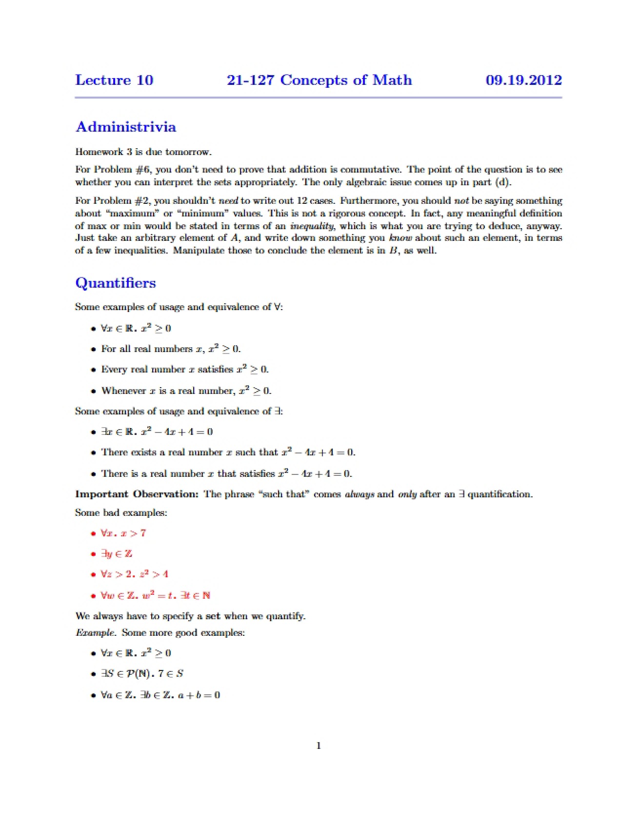 Session 10 (Sep 19)