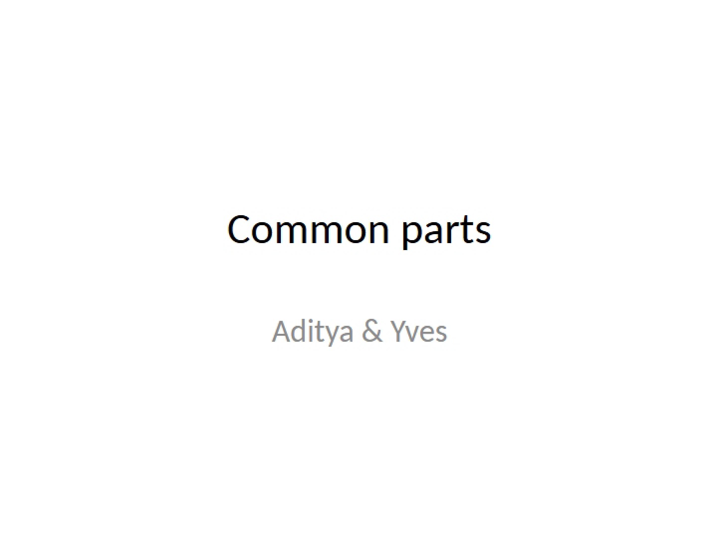 Parts in Common