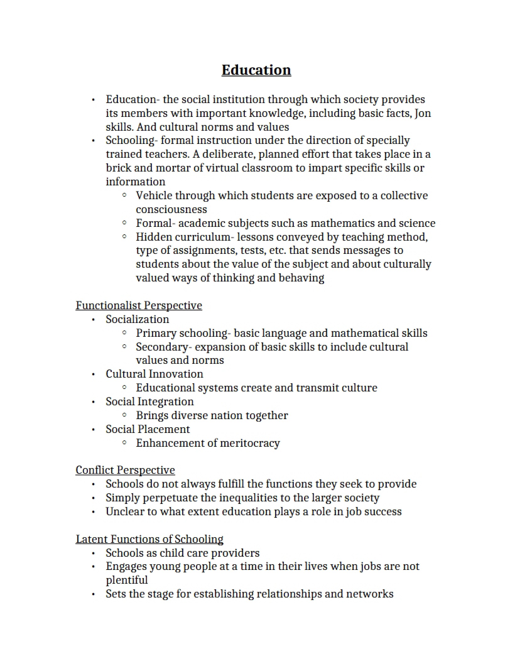 Sociology of Education