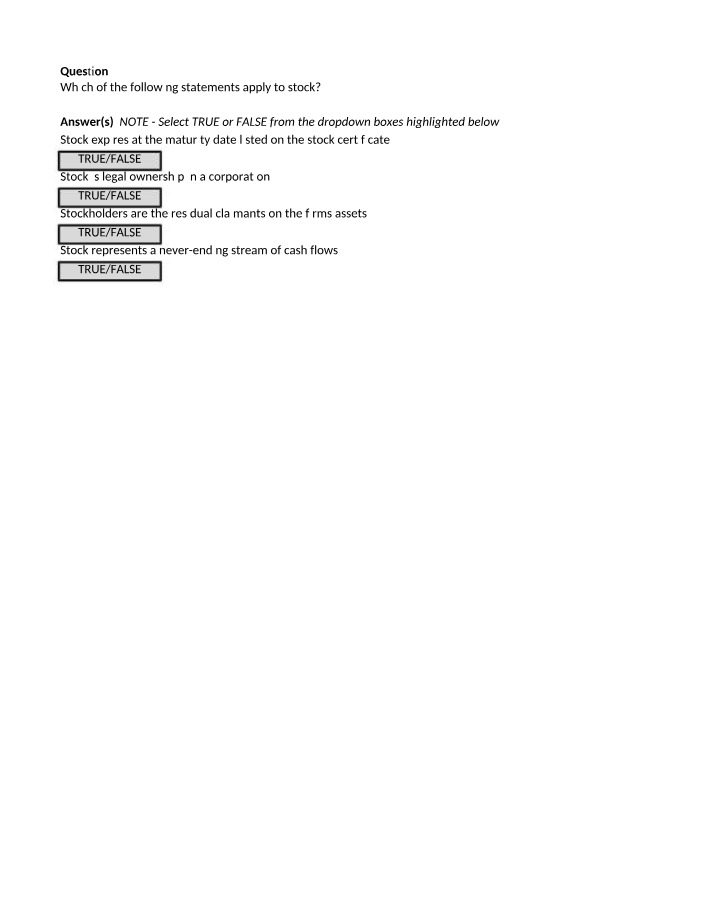 Stock Rights, Dividends, and Ownership