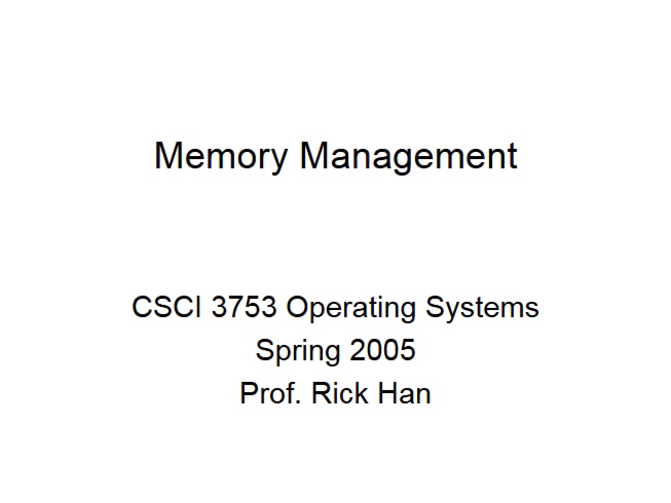 Memory Management Techniques