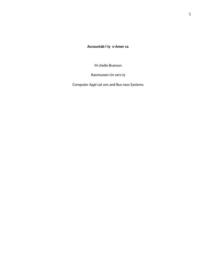 Accountability in America - Examining Government Progress