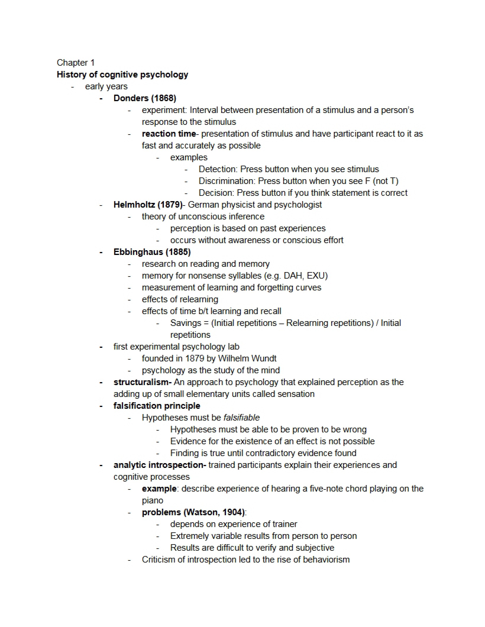 Cognitive Psychology Chapter 1