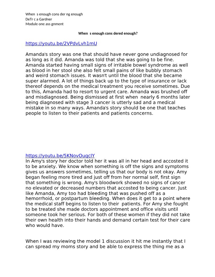 When is Enough Considered Enough - Stories of Medical Gaslighting and Misdiagnosis