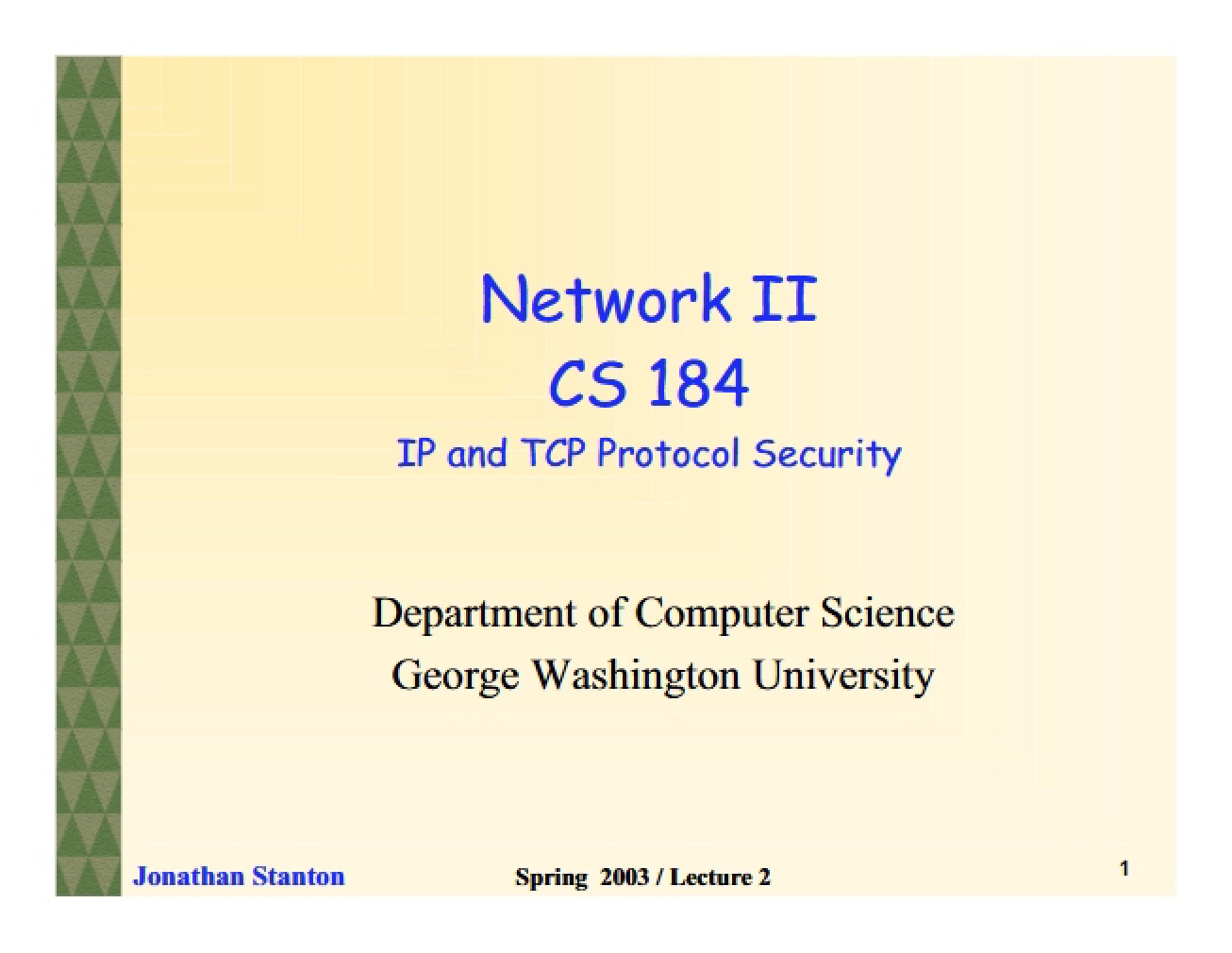 IP and TCP Protocol Security