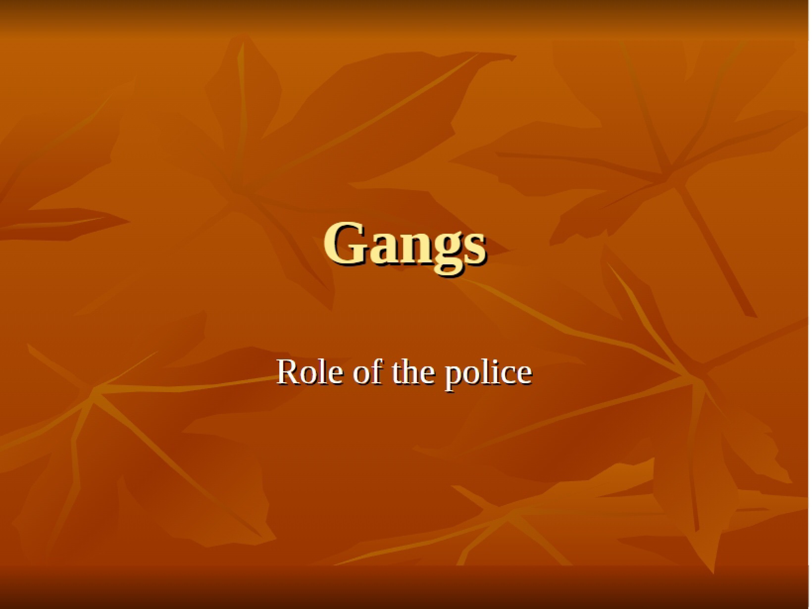 Gang Culture