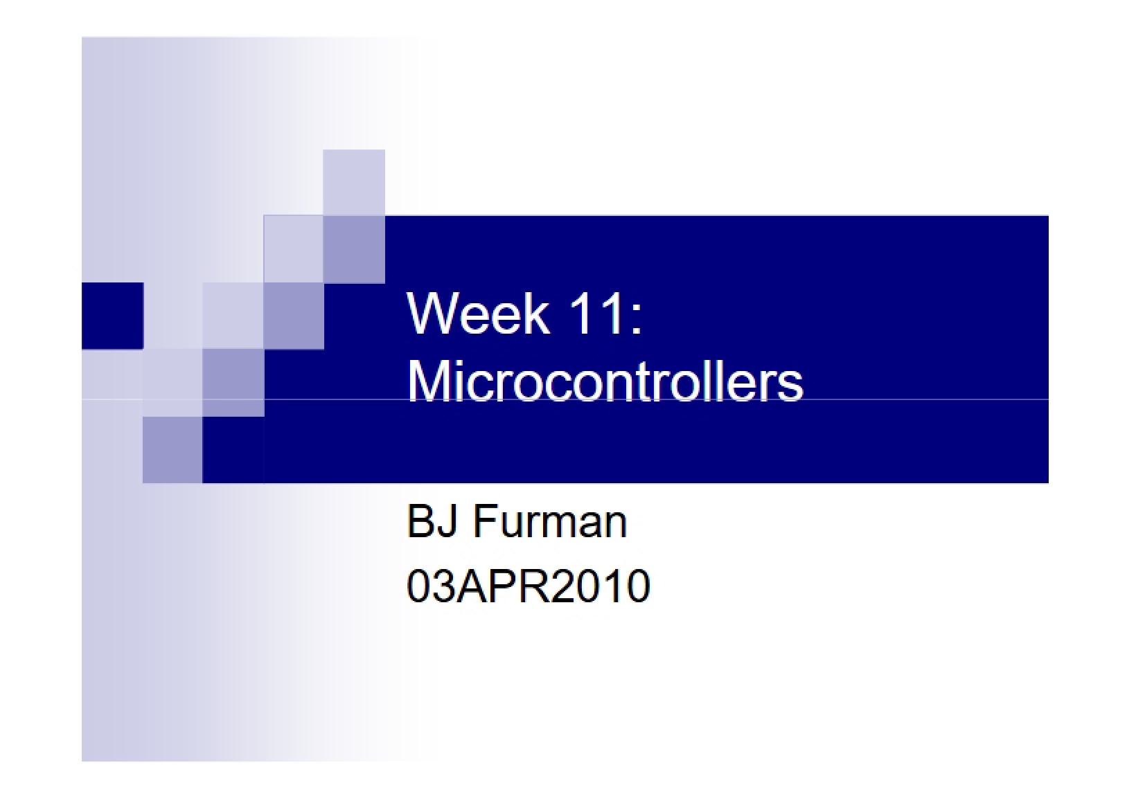Microcontroller Overview