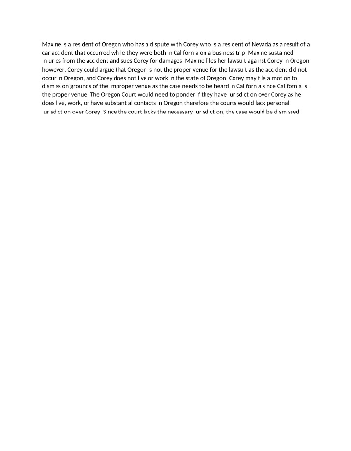 Civil Procedure 624 - Lesson 2 Discussion