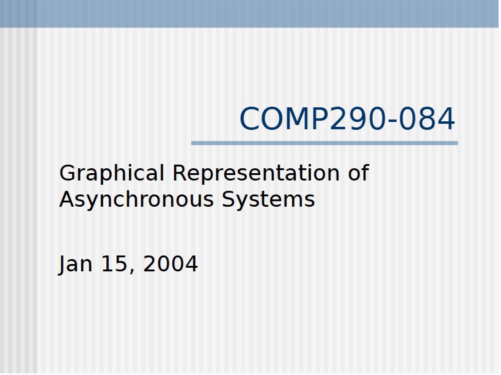 Asynchronous Systems Graphical Representations