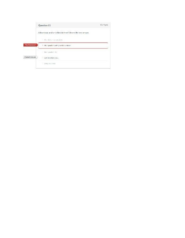 Week 8 Self Assessment Question 11