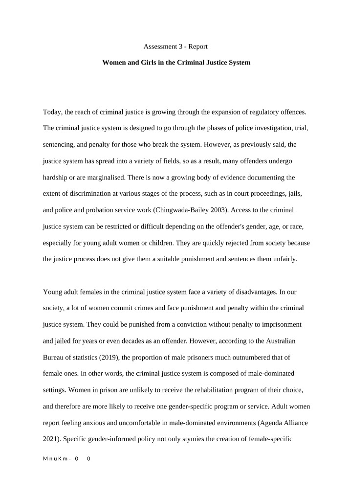 Report for Assessment 3