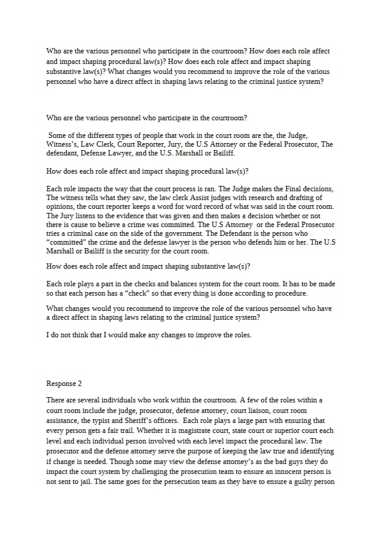 Academic Work