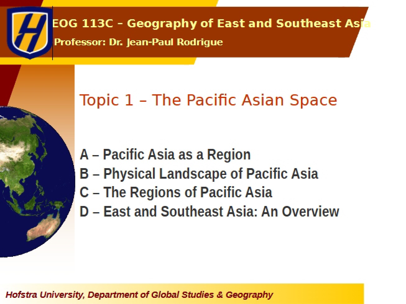 Spatial Dynamics of Pacific Asia