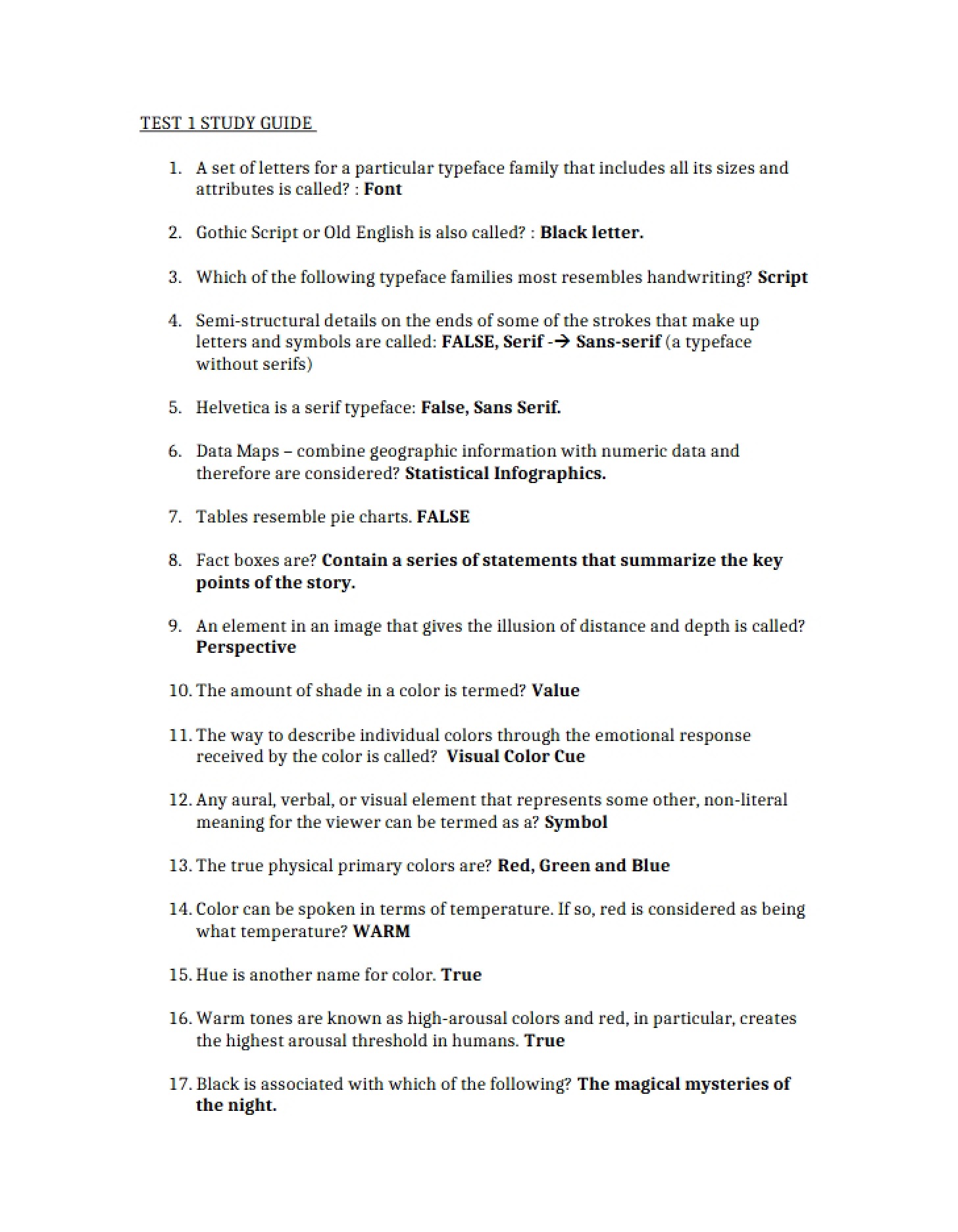 First Test Preparation Guide