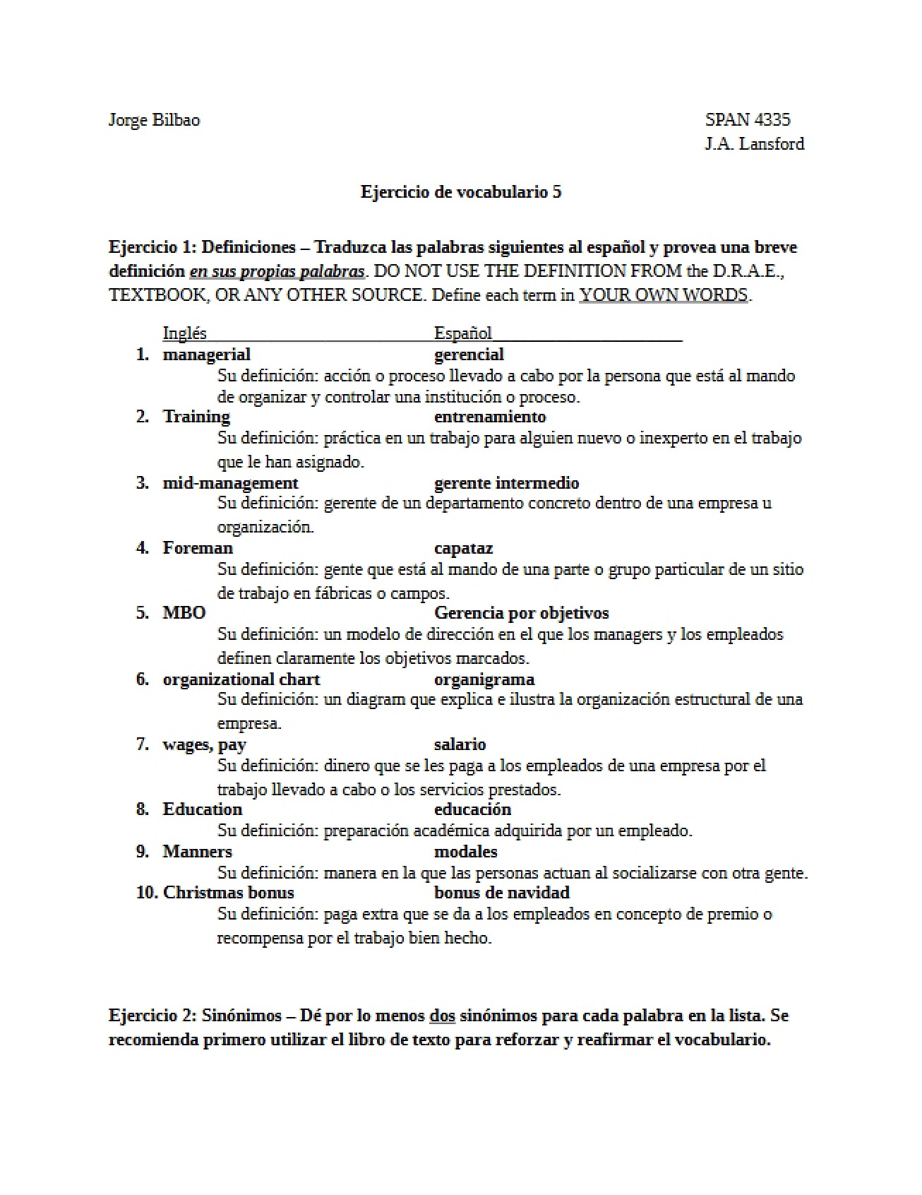 Vocabulary Exercise 5 (Jorge Bilbao)