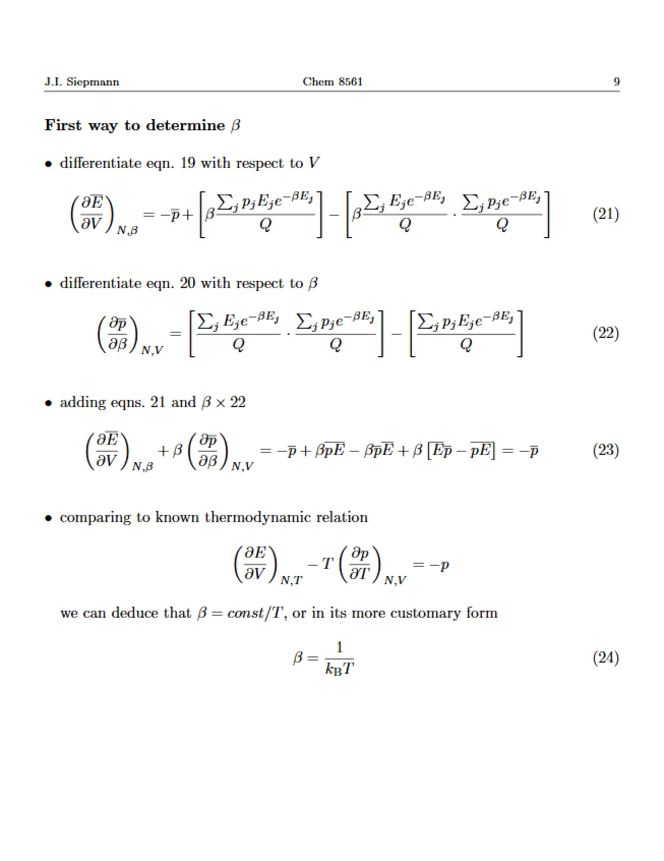 Notes for Chem 8561