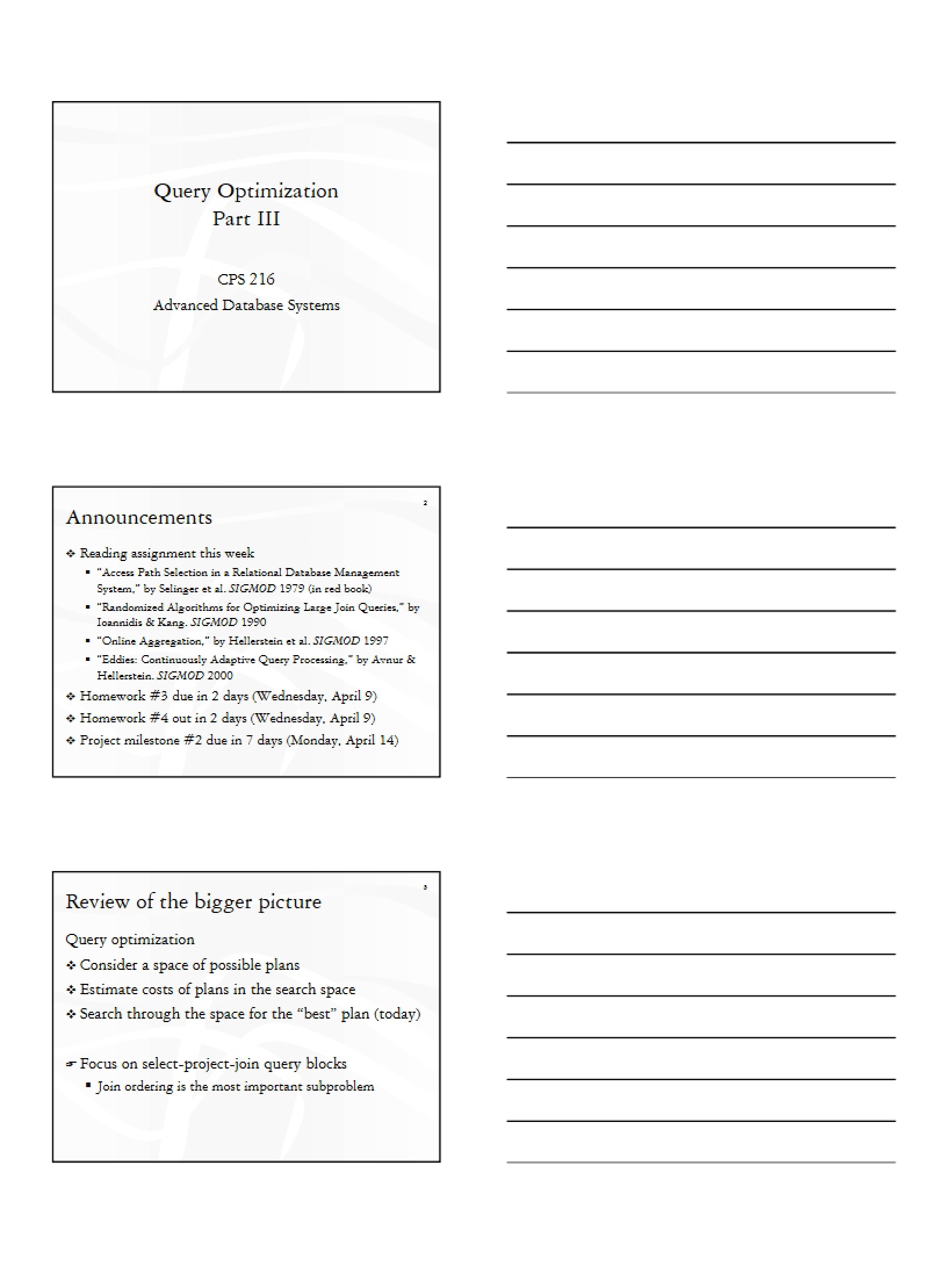 Part Three Query Optimization