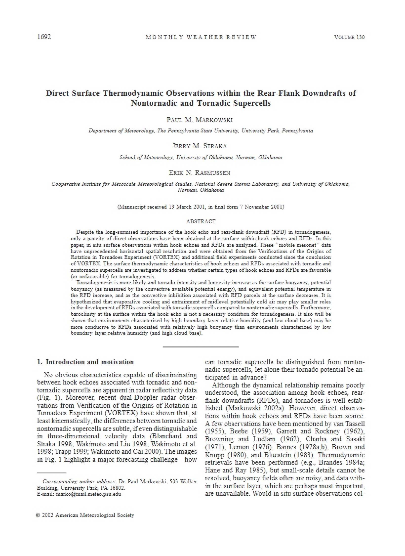 Markowski et al. Reading