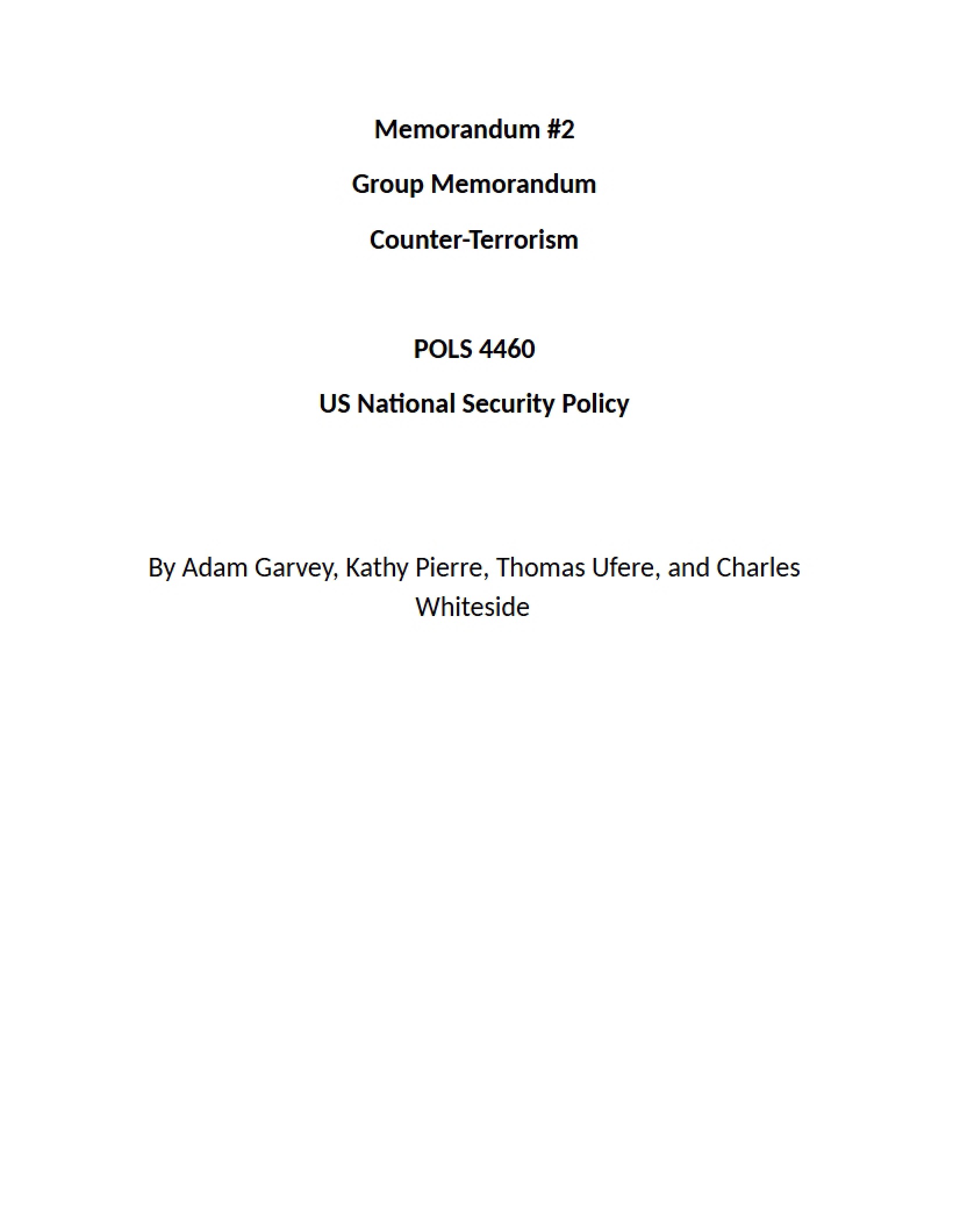 Terrorism Notes