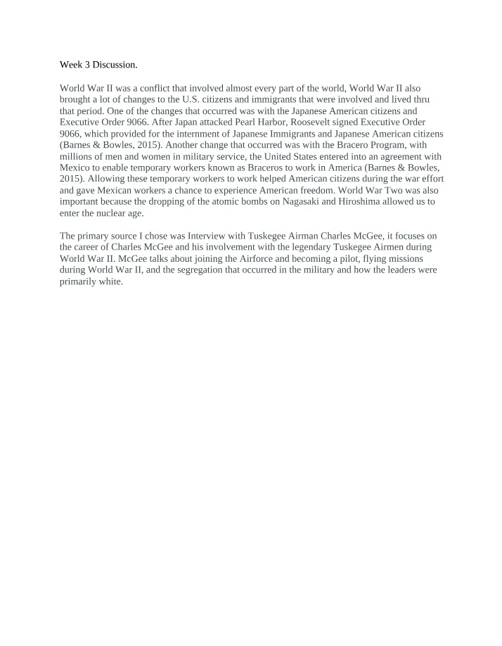 Impact of World War II on U.S. Citizens and Immigrants