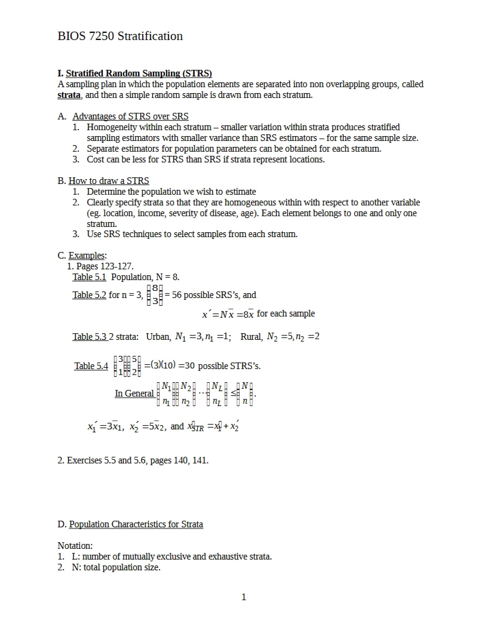 Chapter 5 Stratification