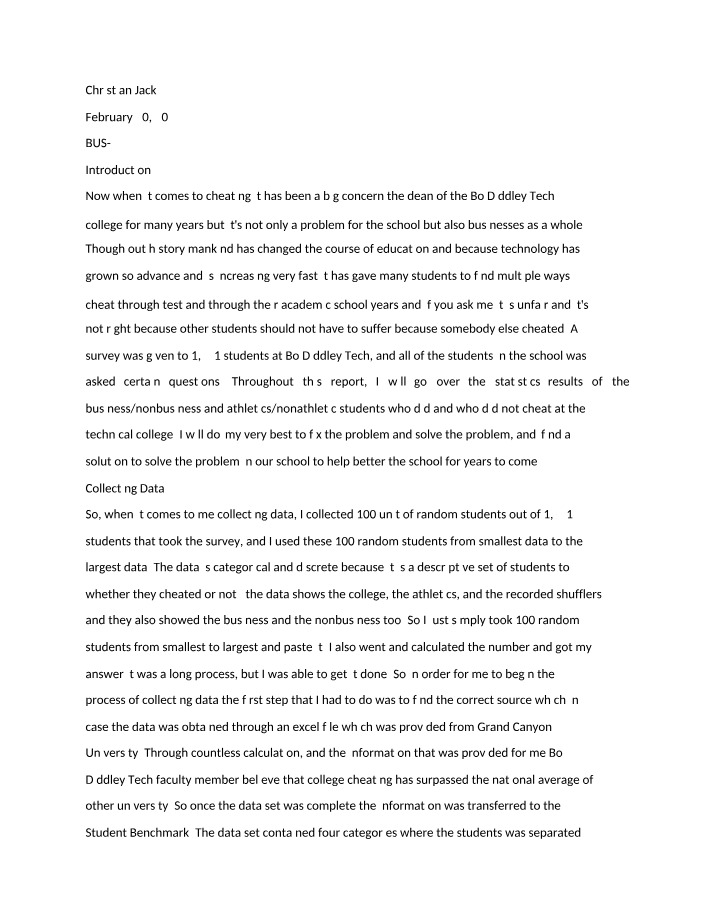 Statistics and Solutions for Cheating Among College Students