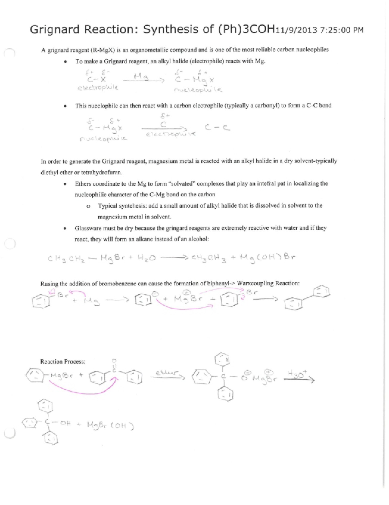 Organic Chemistry Lab Notes, Set 5