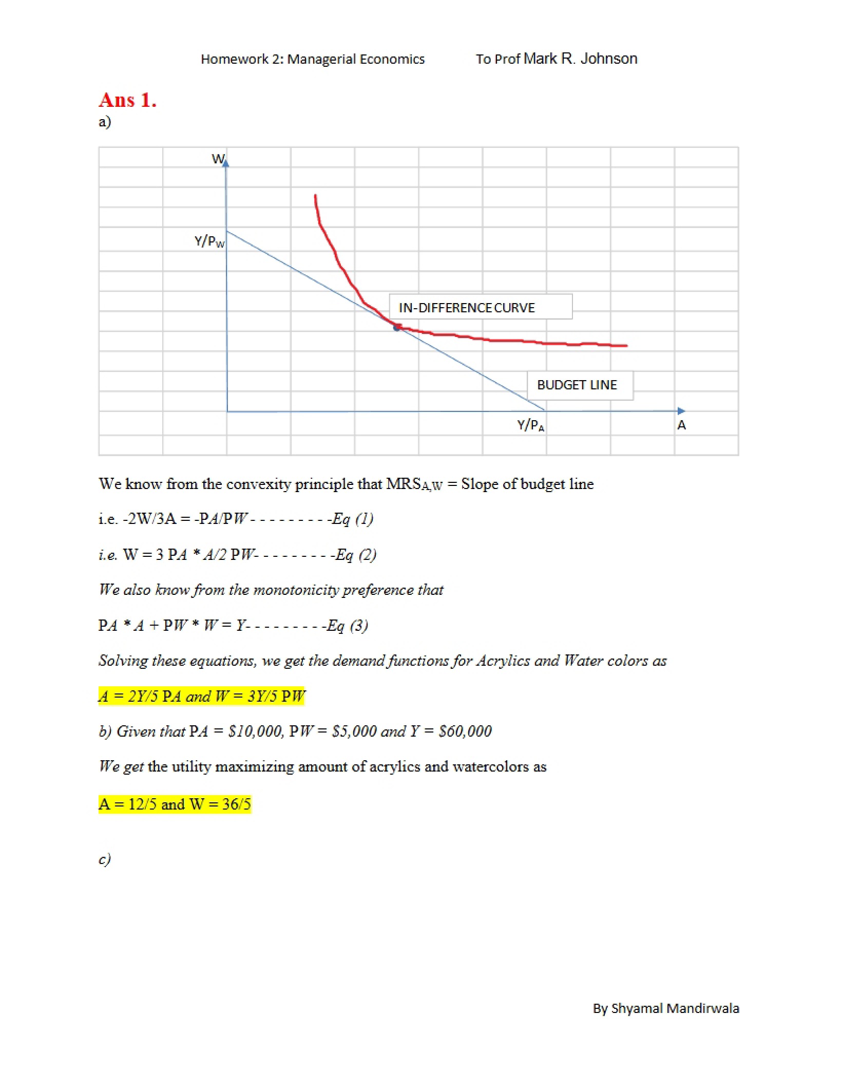 Second Managerial Economics Homework