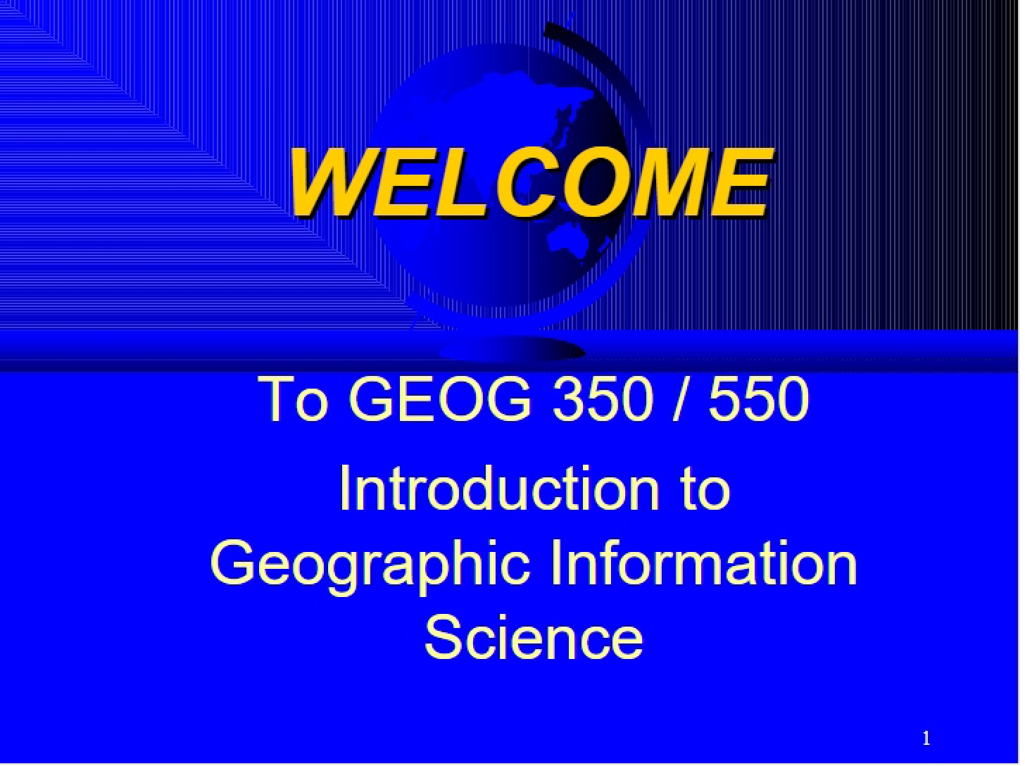 Intro to Geographic Information Science
