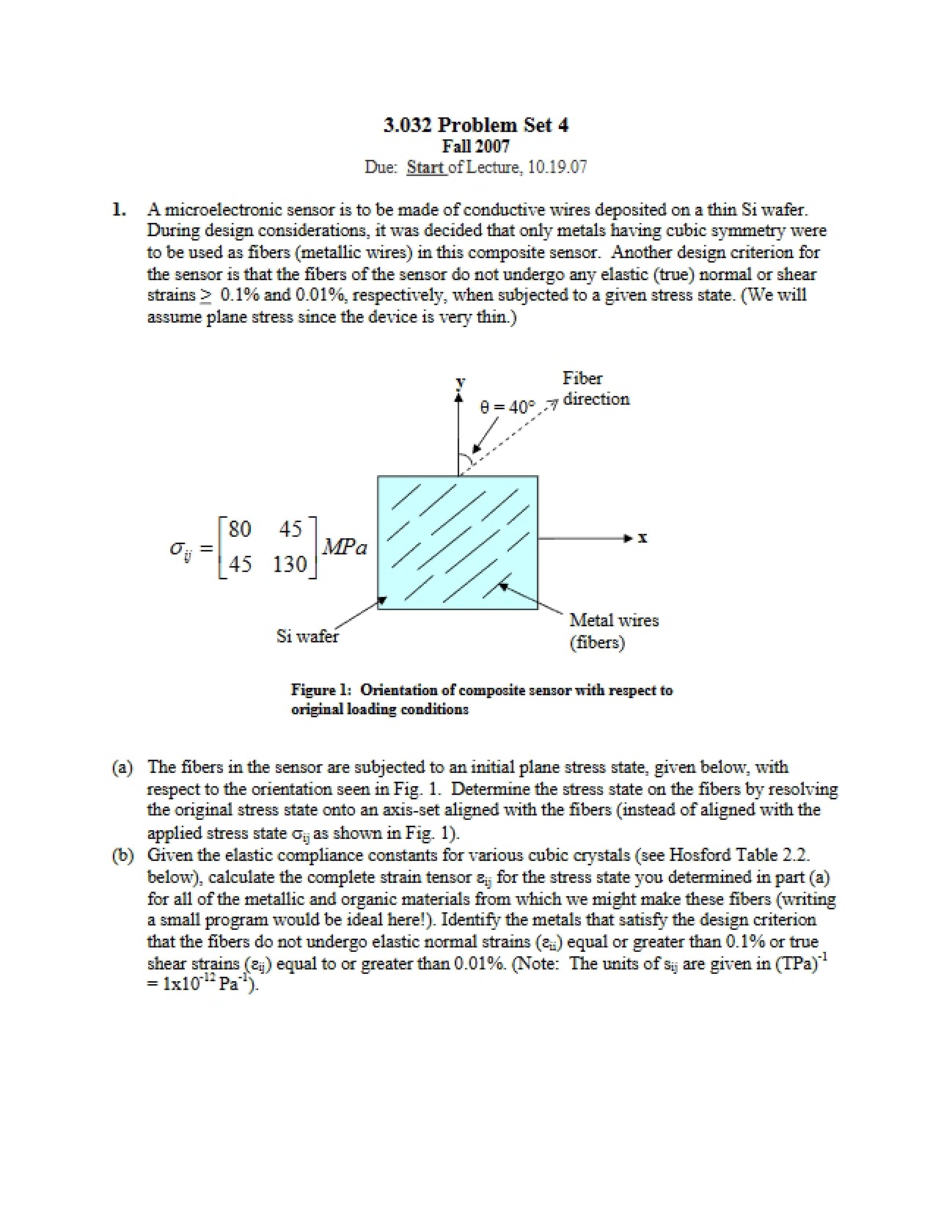 Fourth Problem Set