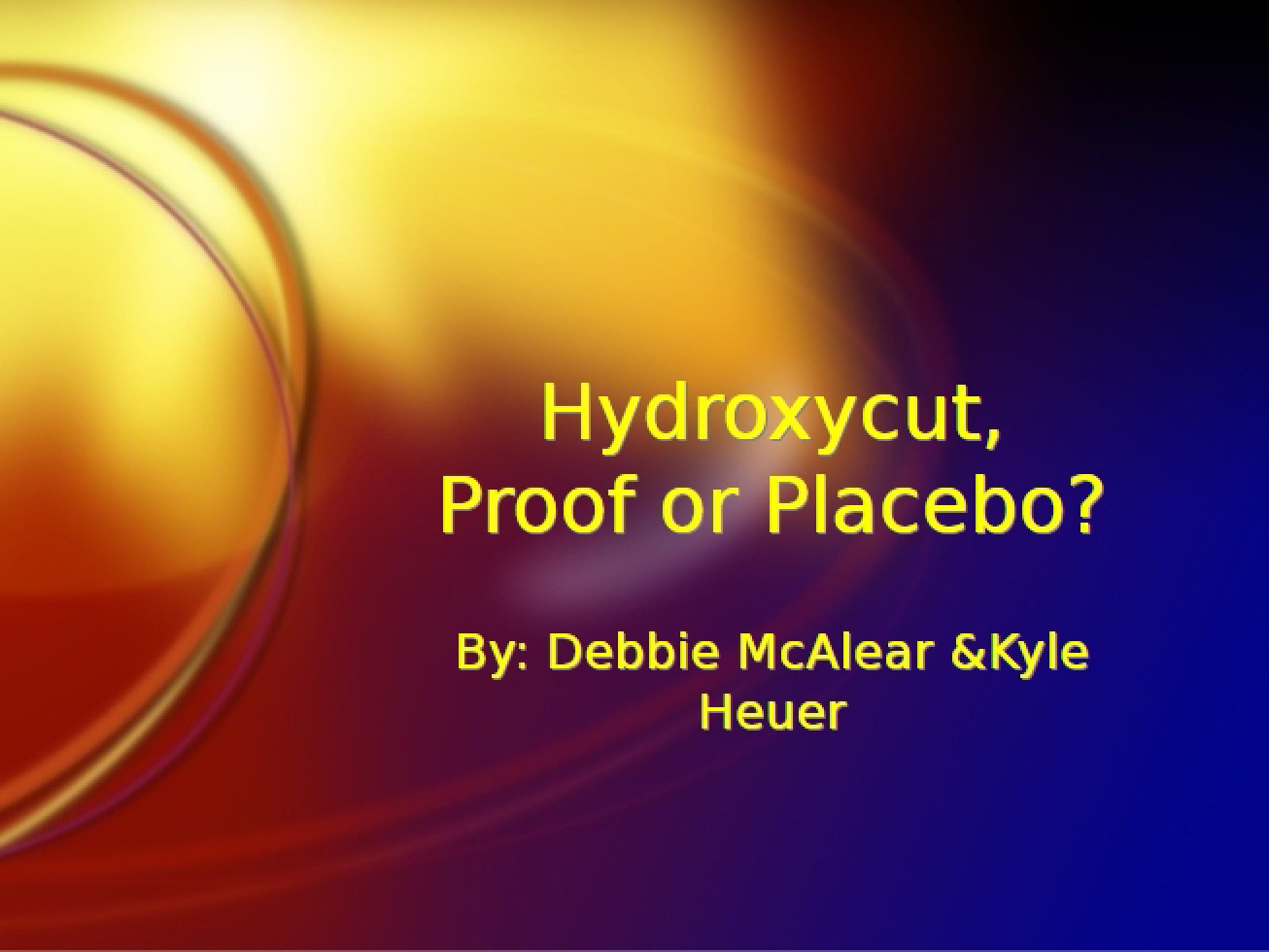 Hydroxycut Analysis