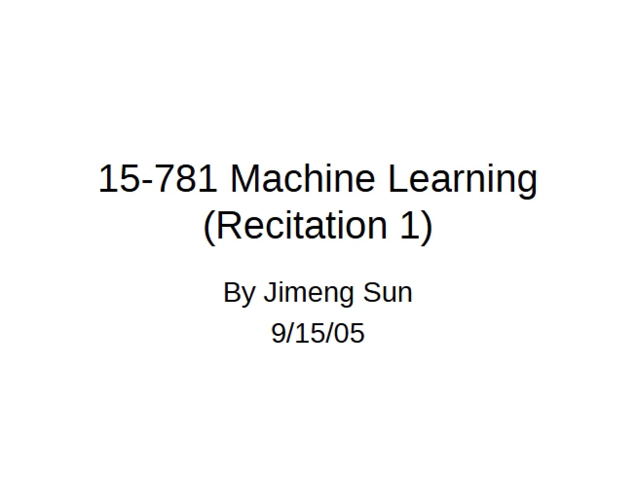 Ninth Recitation Session
