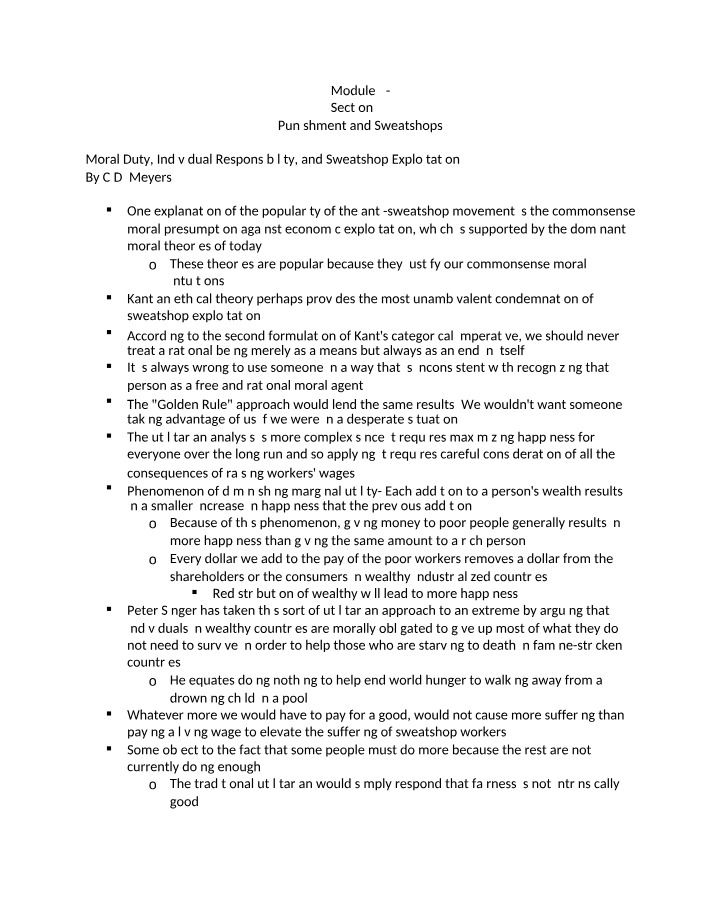 Ethical Duty of Ending Sweatshop Exploitation